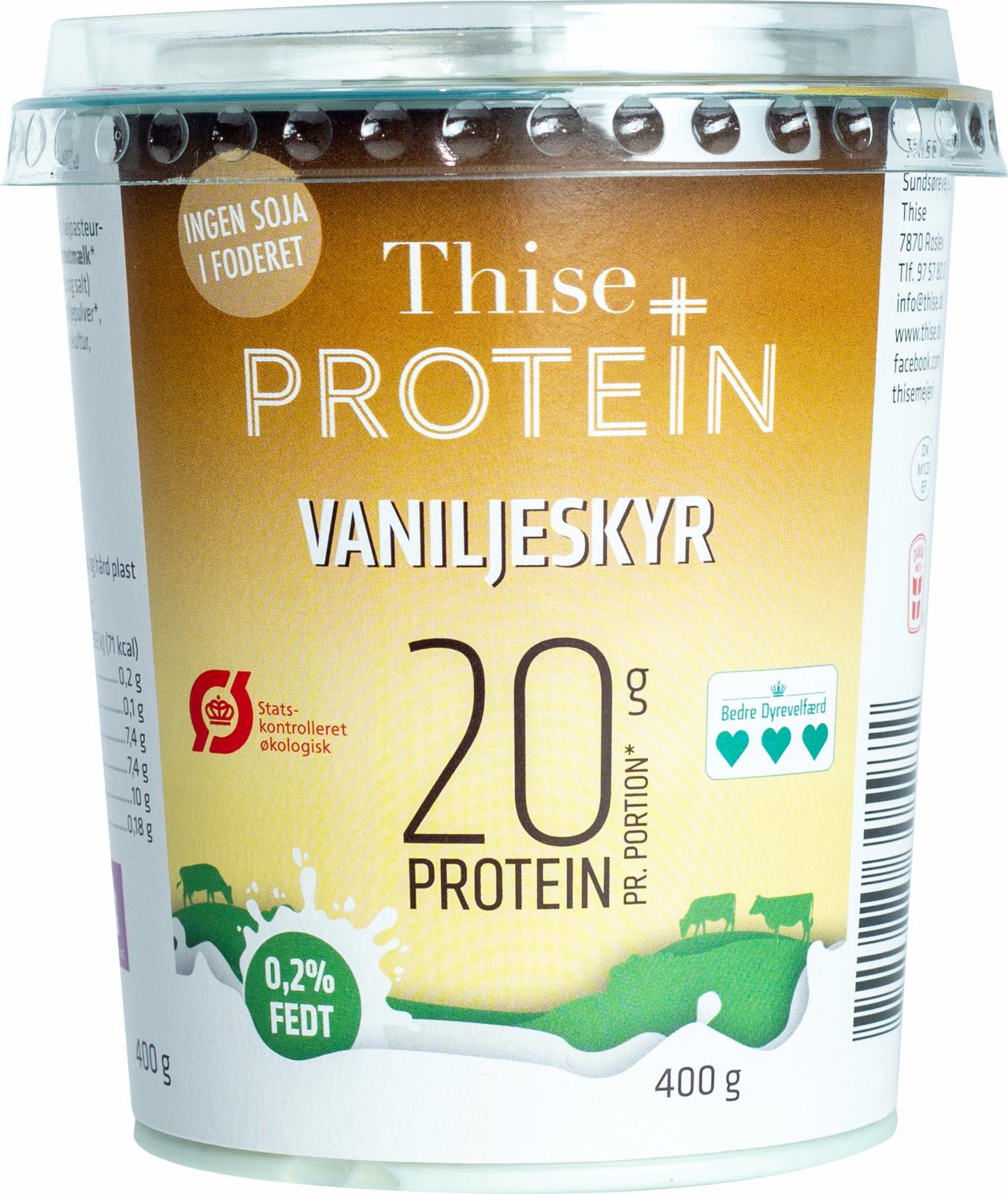 Thise Protein+ skyr vanilje 400g Laktosefri