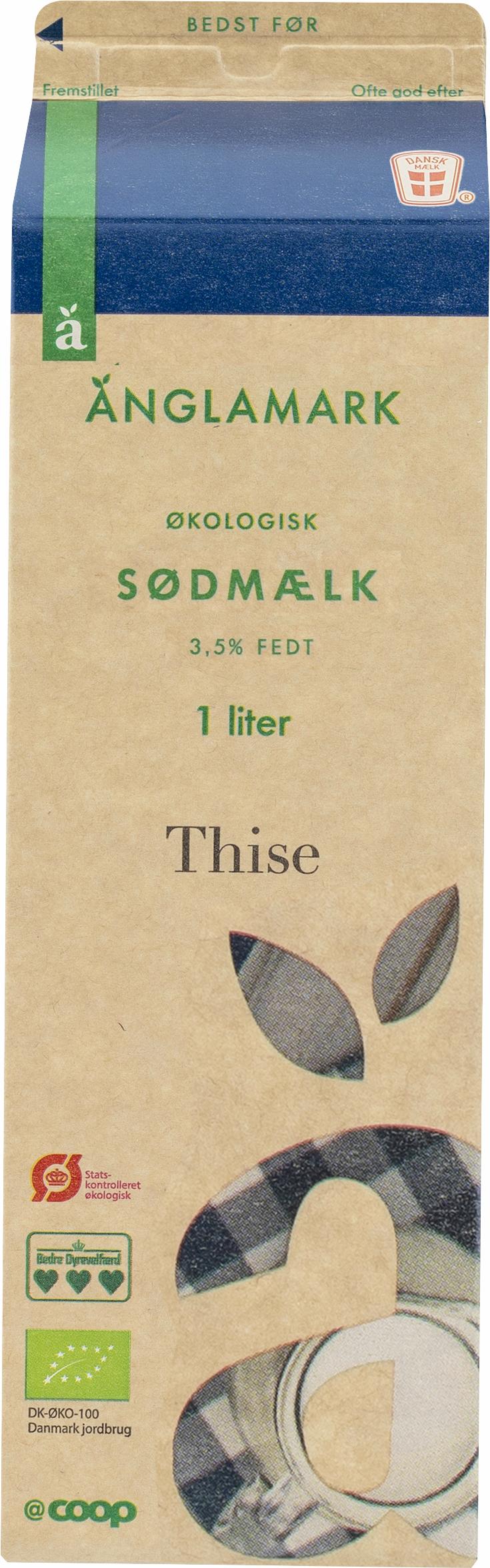 Änglamark Sødmælk 3,5% 1L