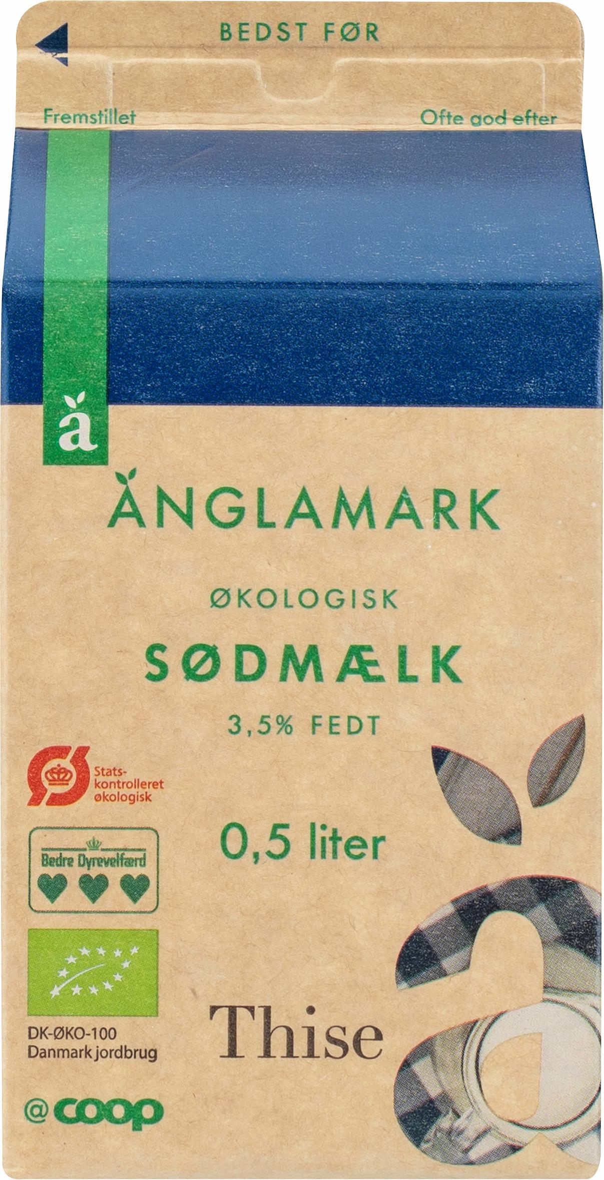 Änglamark sødmælk 0,5L.