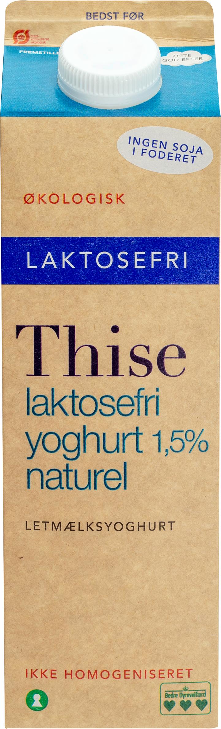 Laktosefri yoghurt naturel 1,5% 1000g